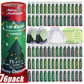 Yopela Christmas Lip Balm Set 76 Pack front view
