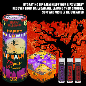 Yopela Halloween Lip Balm packaging with festive design