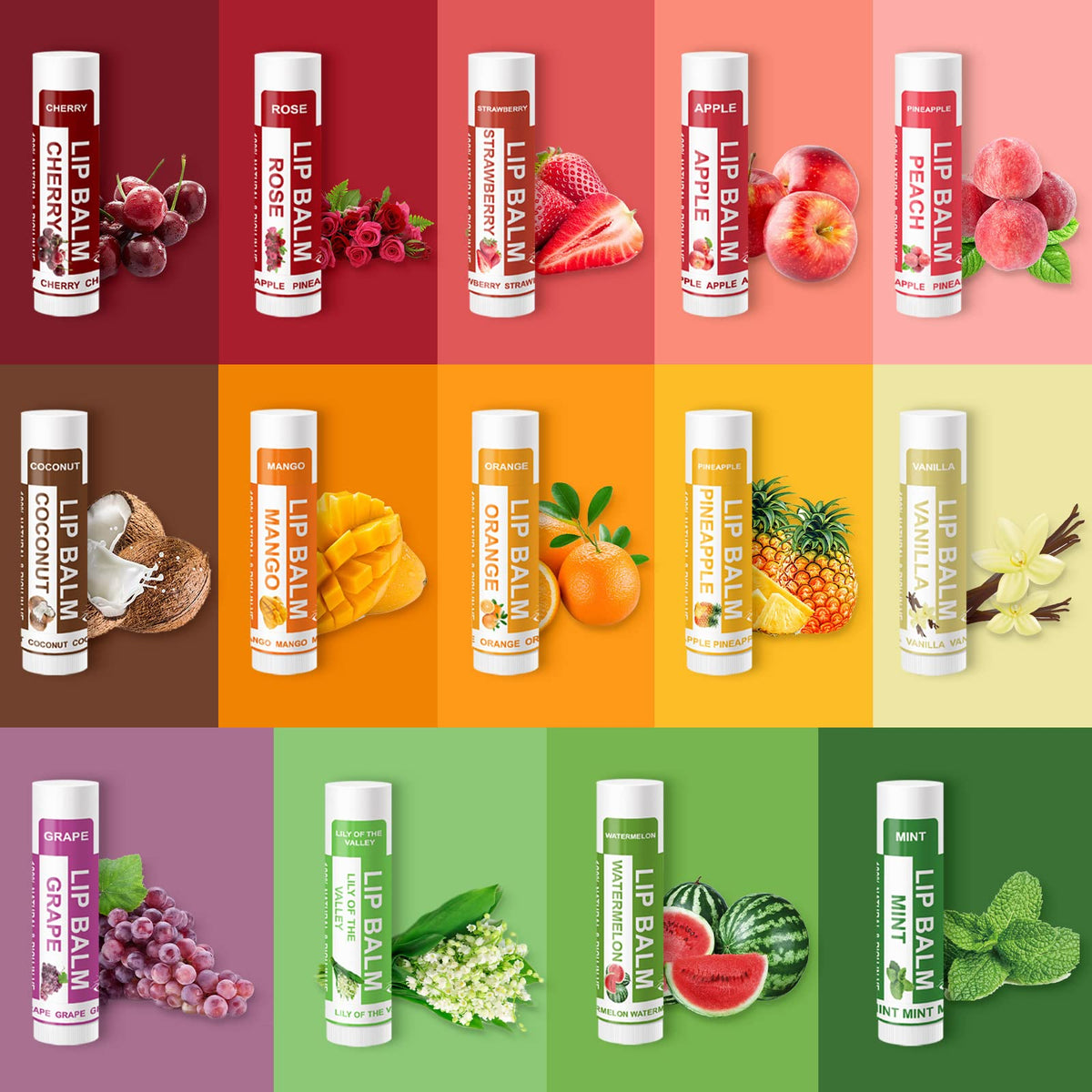 Yopela lip balm with coconut oil and vitamin E packaging