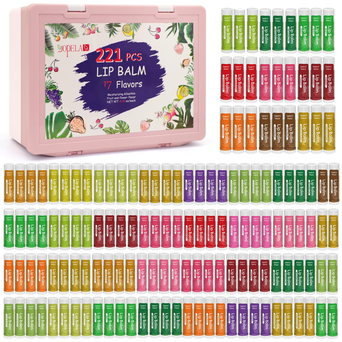 Yopela Natural Lip Balm Bulk 17 Flavours assorted pack
