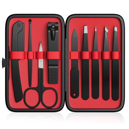 Yougai 9 Pcs Tweezers Set including various grooming tools
