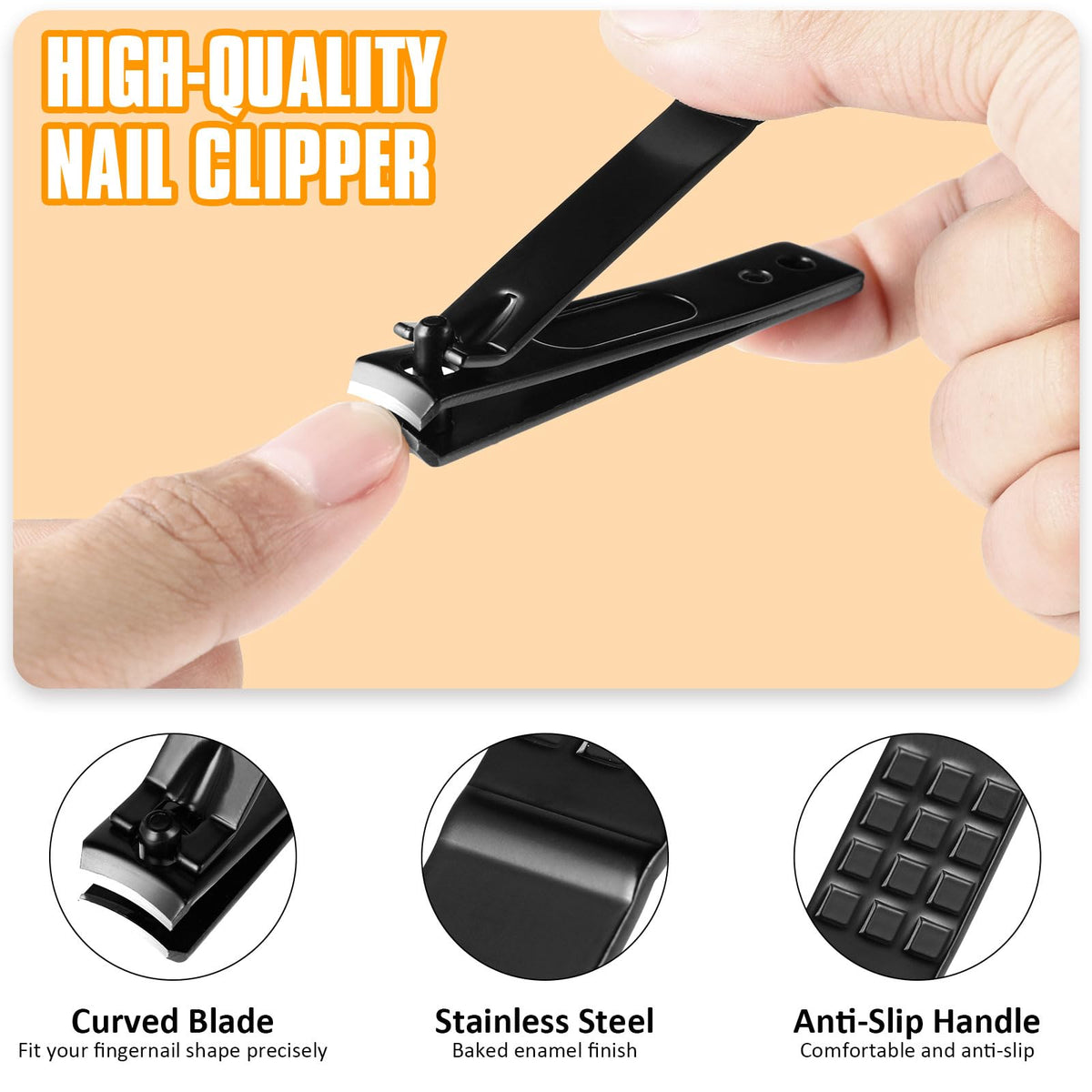 Yougai nail clipper with polished edge from the set