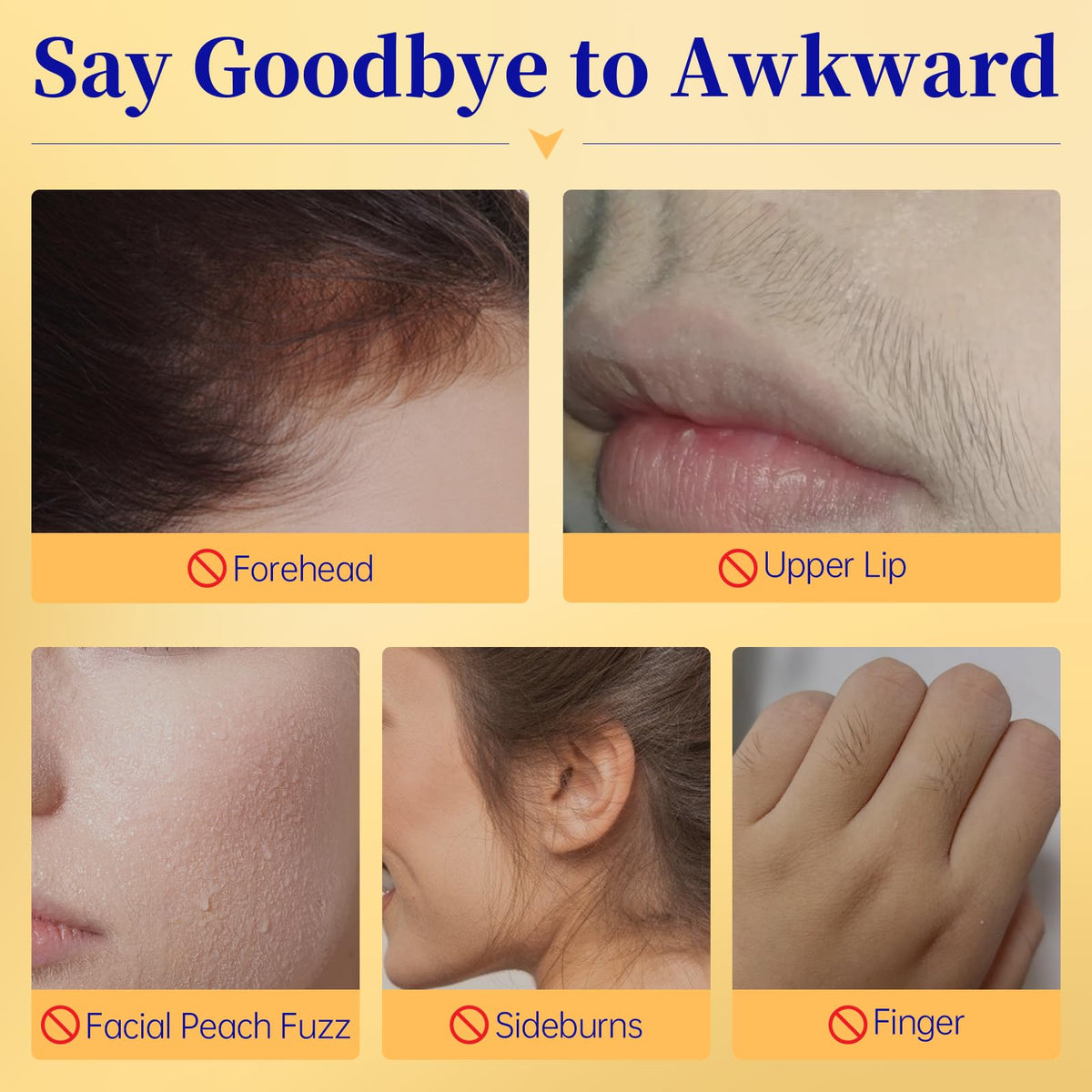 Youggle Facial Hair Removal Cream packaging with soothing cream