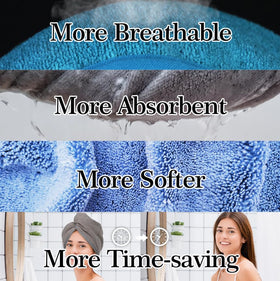 YoulerTex Microfiber Hair Towel Wrap folded neatly