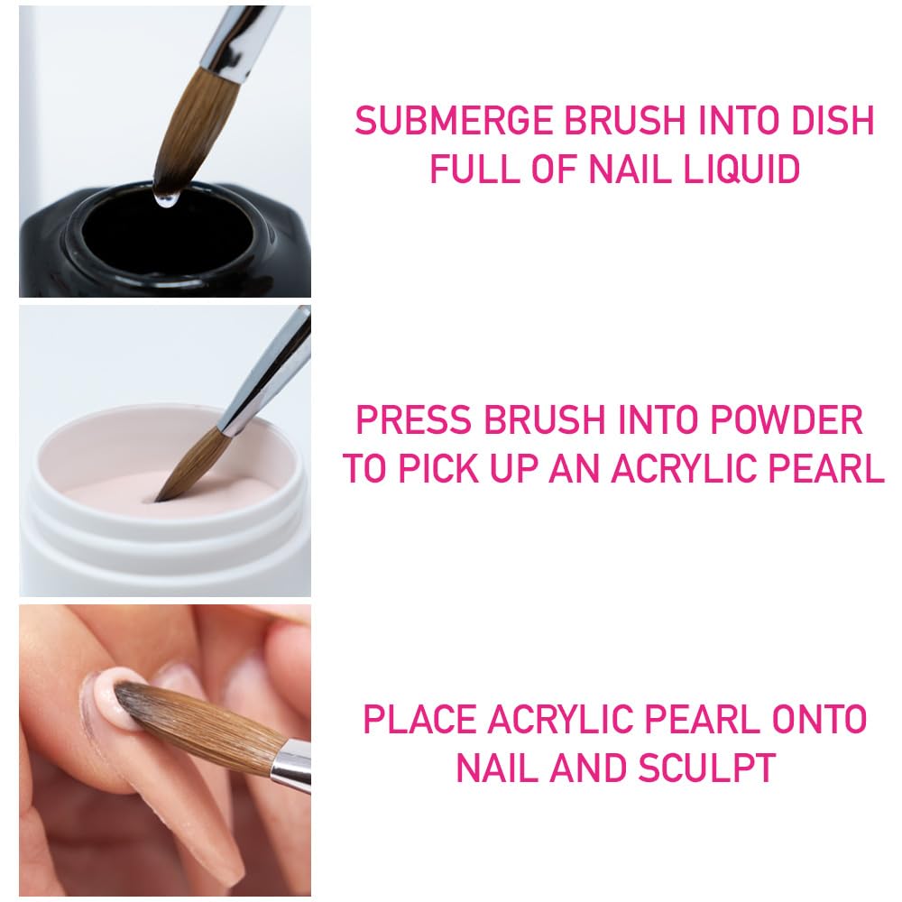Young Nails Liquid Nail Monomer 6 oz with acrylic nails