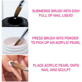 Young Nails Liquid Nail Monomer 6 oz with acrylic nails