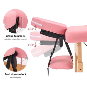 YOUNIKE Portable Massage Table fully equipped with accessories