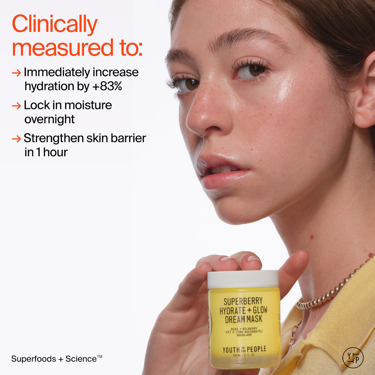 Youth To The People Superberry Dream Mask application on skin