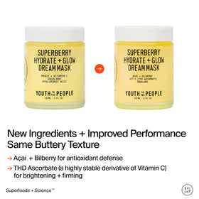 Youth To The People Superberry Dream Mask in use at night