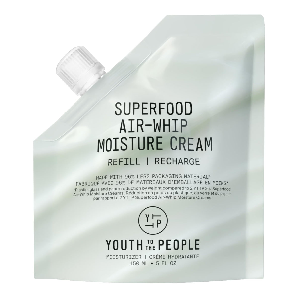 Youth To The People Superfood Air-Whip Moisturizer refill pouch front view