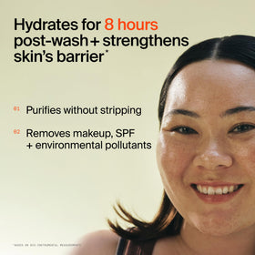 Youth To The People Superfood Antioxidant Cleanser in bathroom setting