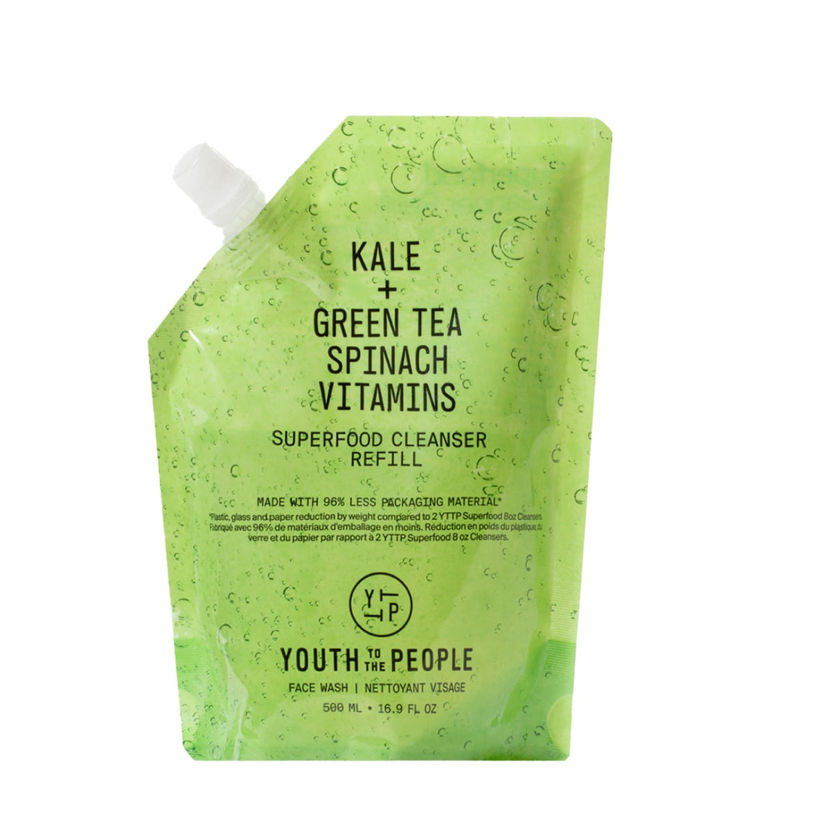 Youth To The People Superfood Antioxidant Cleanser refill pouch front view