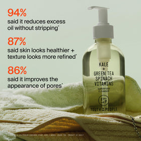 Youth To The People Superfood Antioxidant Cleanser travel mini in a hand