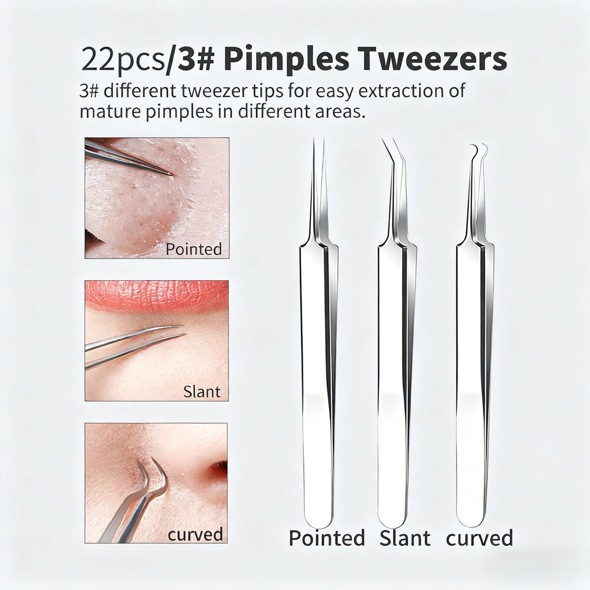 YOUYISI pimple extractor tool with magnifying glass