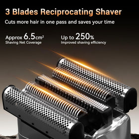 YOXSPD Electric Foil Shaver side view showing flexible floating heads