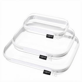 YQBRAO clear hard shell organizer cases in three sizes