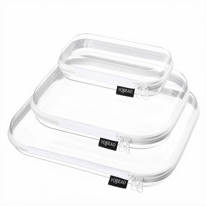 YQBRAO clear hard shell organizer cases in three sizes
