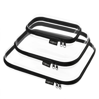 YQBRAO Clear Hard Shell Organizer Cases large size front view