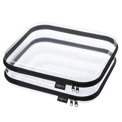 YQBRAO Clear Hard Shell Storage Organizer Set front view