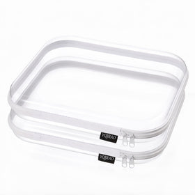 YQBRAO Clear Hard Shell Storage Organizer Set front view