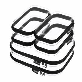 YQBRAO Clear Hard Shell Zipper Case front view
