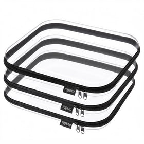 YQBRAO Clear Hard Shell Zipper Case front view