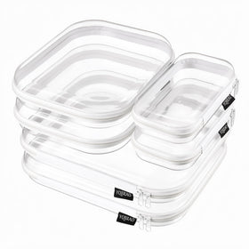 YQBRAO Clear Hard Shell Zipper Cases set with various sizes