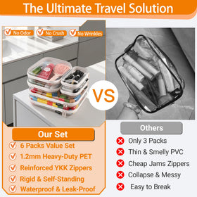 YQBRAO large zipper pouch with clear design