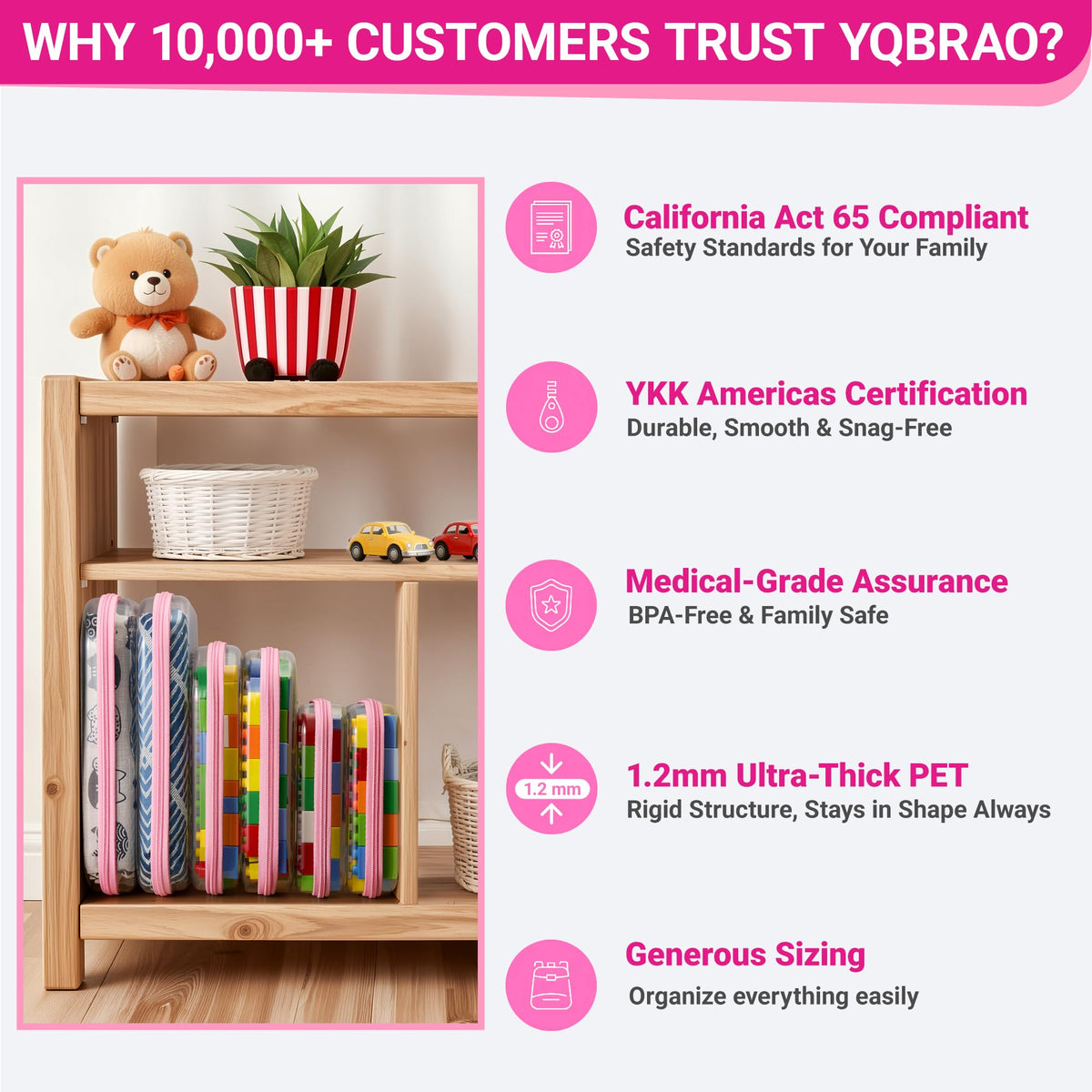 YQBRAO organizer case set in a bathroom setting