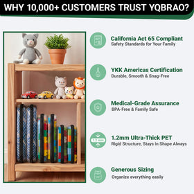 YQBRAO organizers displayed on a desk with office supplies