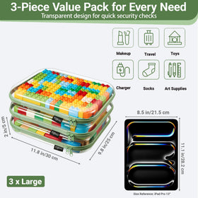 YQBRAO zipper case in use for organizing craft supplies