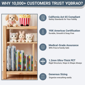 YQBRAO zipper cases stacked for storage