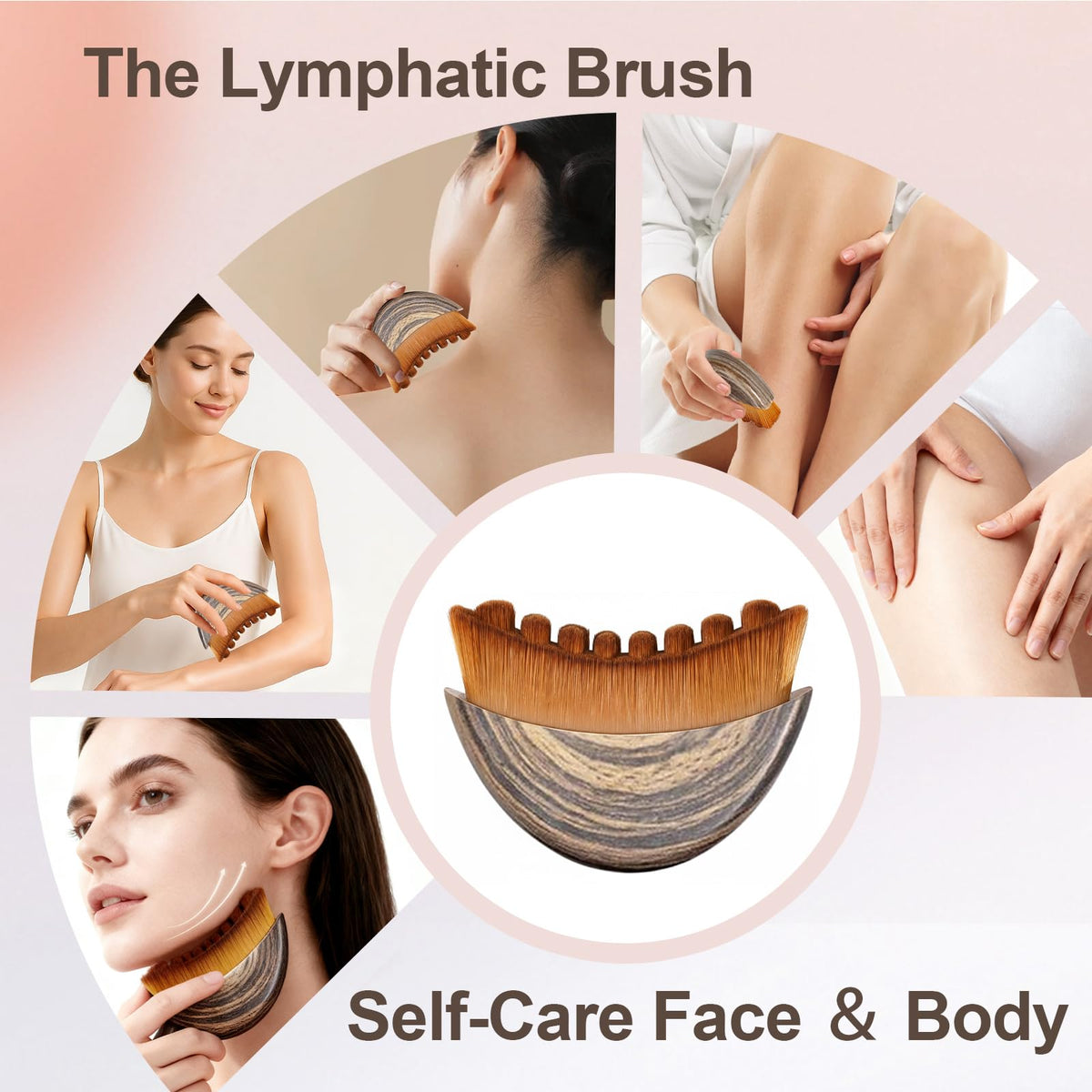 Yqzjjjust Lymphatic Contour Face Brush bristles detail