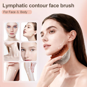 Yqzjjjust Lymphatic Contour Face Brush side view showing ergonomic design