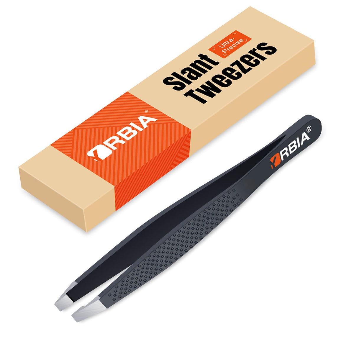YRBIA Artisan-Crafted Slant Tweezers front view