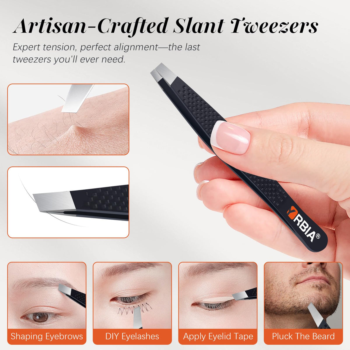 YRBIA Slant Tweezers gift box packaging