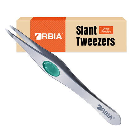 YRBIA Ultra-Precision Tweezers front view with round tips