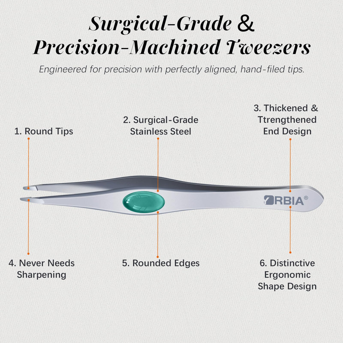 YRBIA Ultra-Precision Tweezers in branded packaging