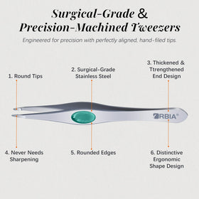 YRBIA Ultra-Precision Tweezers in branded packaging