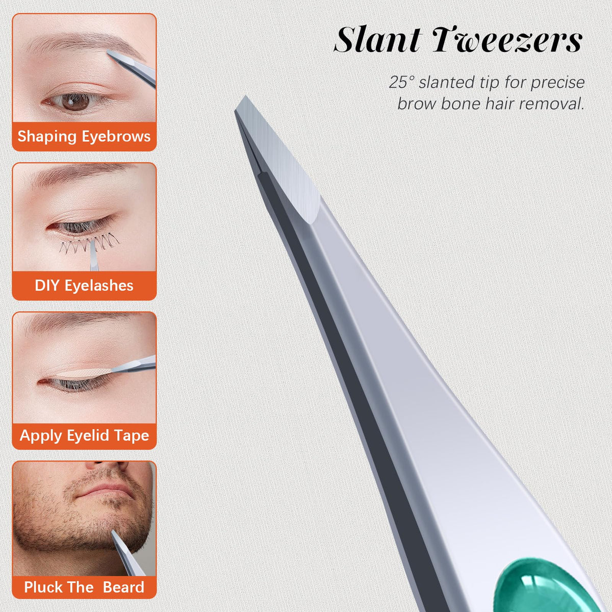 YRBIA Ultra-Precision Tweezers round tip close-up