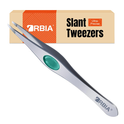 YRBIA Ultra-Precision Tweezers slant tip front view