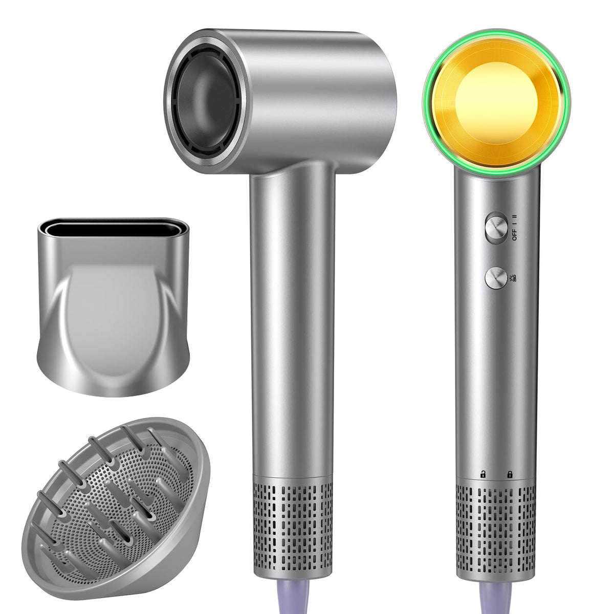YSATERY Hair Dryer front view with sleek design