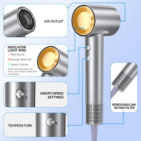 YSATERY Hair Dryer in travel bag for convenience