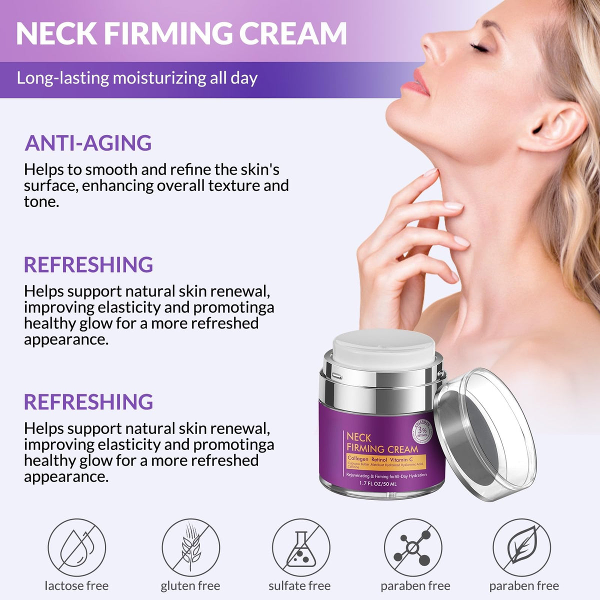 YTDB Neck Firming Cream texture close-up