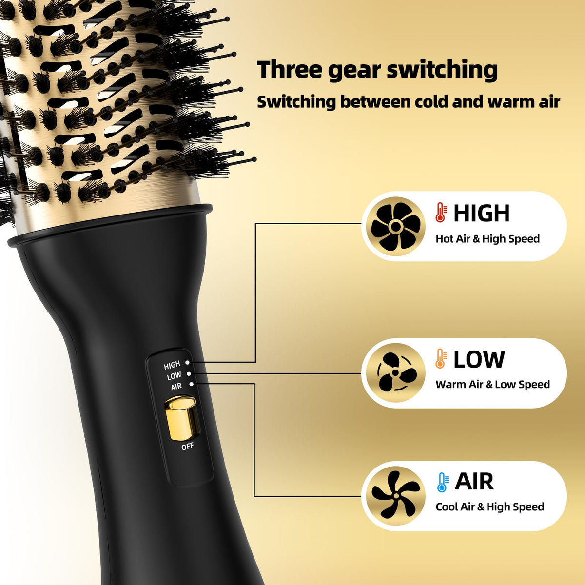 Yucafy Hot Air Brush demonstrating curling capability
