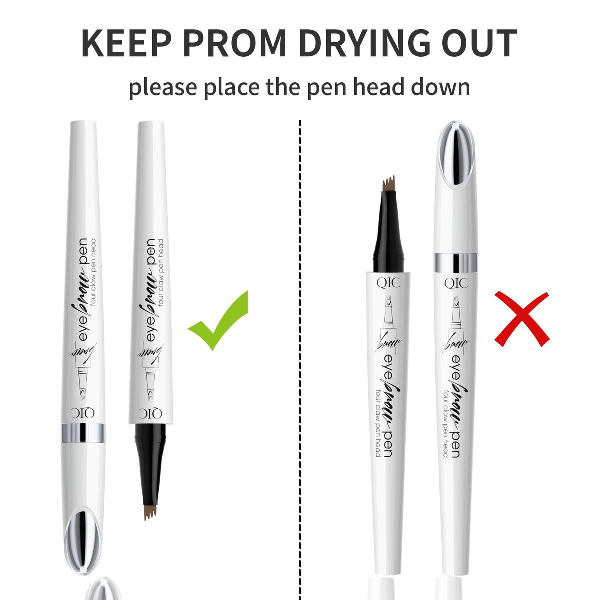 Yulinlon 4-Tip Brow Pen Dark Coffee application demonstration