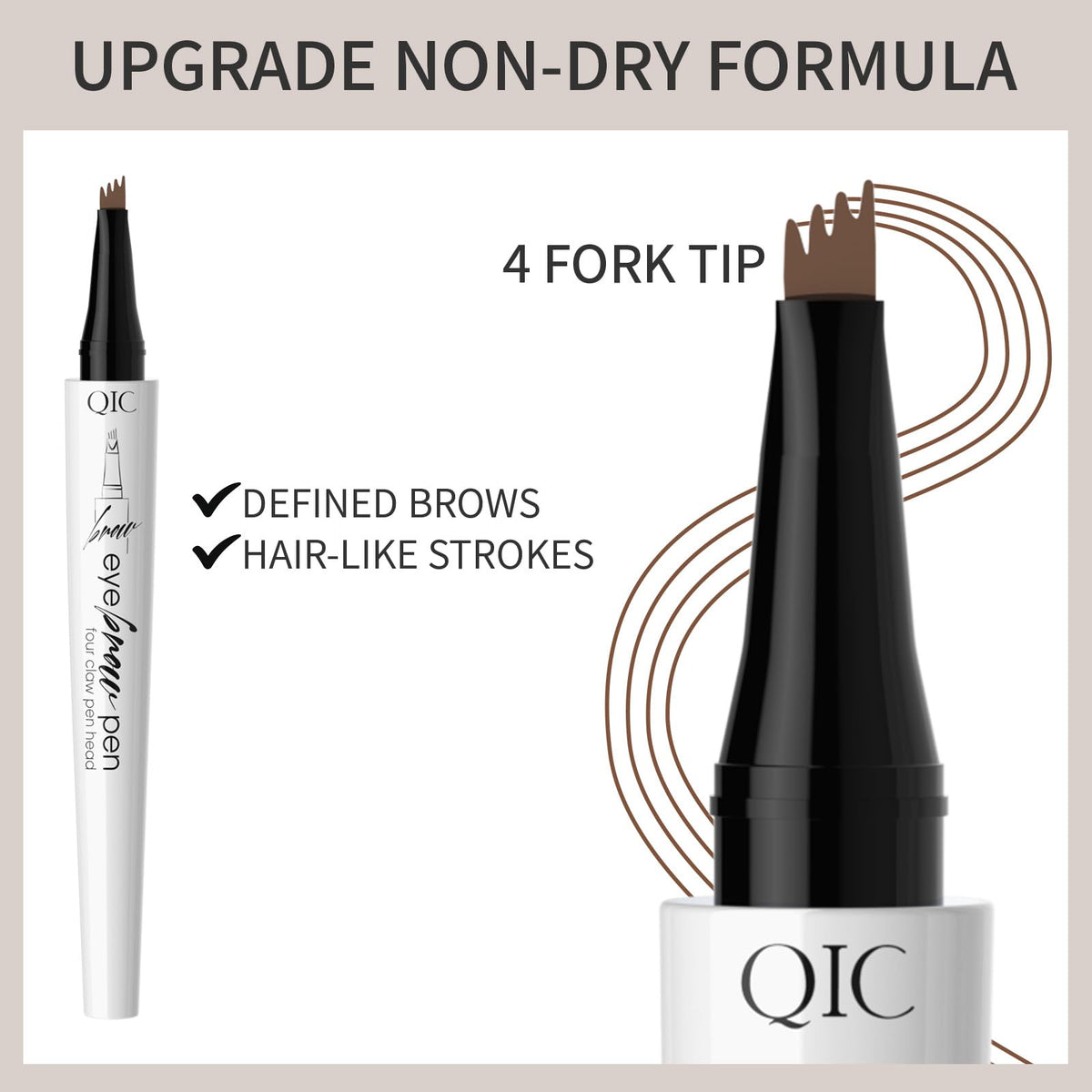 Yulinlon 4-Tip Brow Pen Dark Coffee in hand