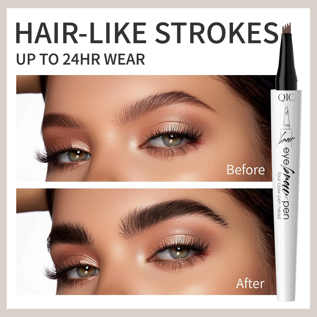 Yulinlon 4-Tip Brow Pen Dark Coffee side view
