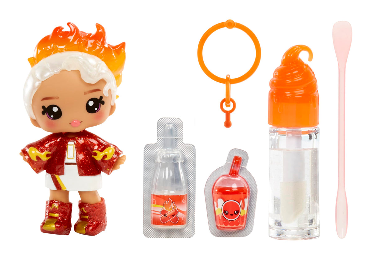 Yummiland Lip Gloss Doll Amber Cinnamon with removable outfit and accessories