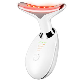 YUNRUO Neck Face Massager Tool front view with three colour modes